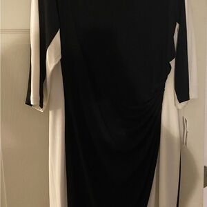 Ralph Lauren Black and White Long Sleeve Dress